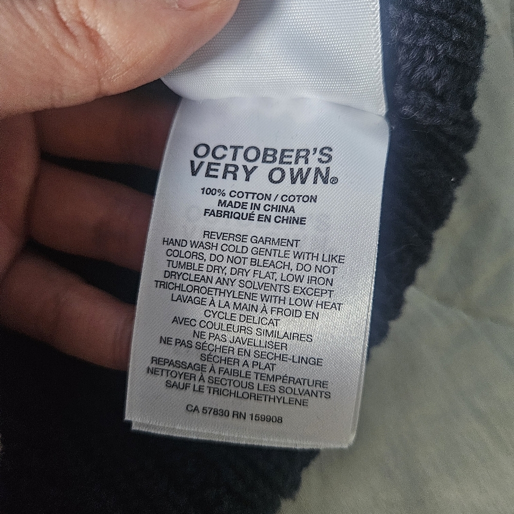 OVO x UofT Women's Cable Knit Sweater Vest Navy White 100% Cotton Large - Picture 7 of 8